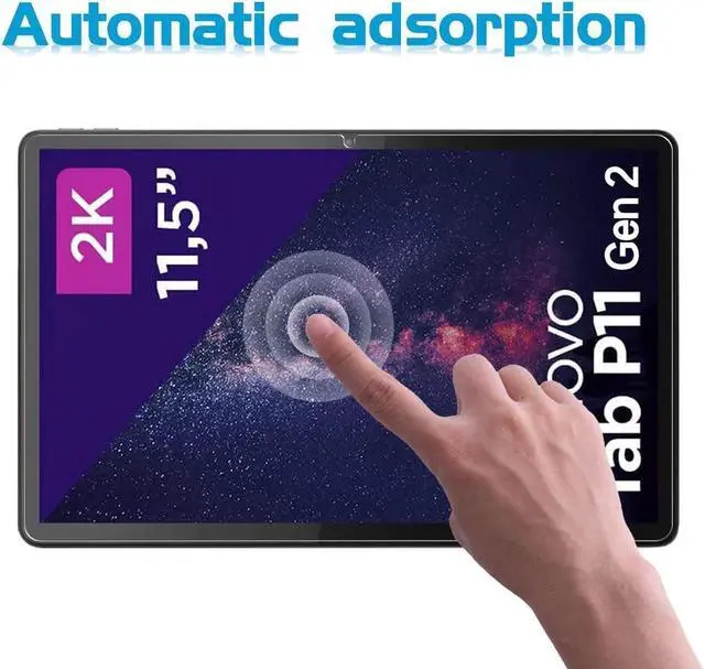 Alt view image 3 of 7 - [2-Pack] Screen Protector for Lenovo Tab P11 2nd Gen/Xiaoxin Pad Plus 11.5 inch 2023, TB-350FU/TB-350XU/TB-350XC Tempered Glass Screen Protector Film, S Pen Compatible, Anti-Fingerprint, Anti-Scratch