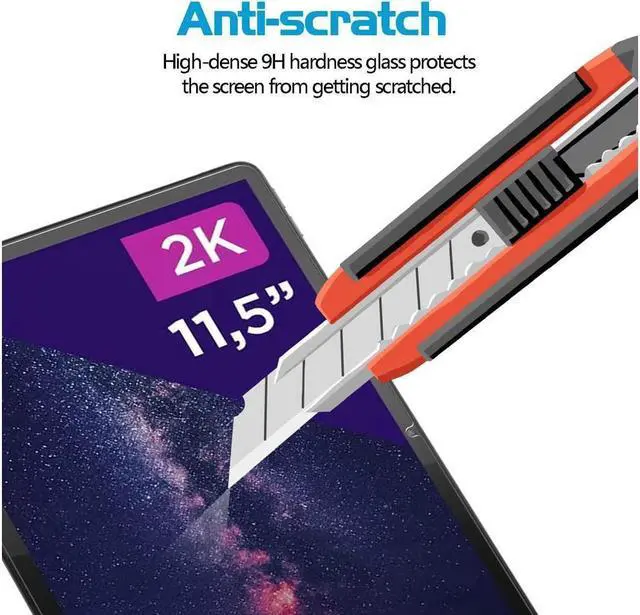 Alt view image 4 of 7 - [2-Pack] Screen Protector for Lenovo Tab P11 2nd Gen/Xiaoxin Pad Plus 11.5 inch 2023, TB-350FU/TB-350XU/TB-350XC Tempered Glass Screen Protector Film, S Pen Compatible, Anti-Fingerprint, Anti-Scratch