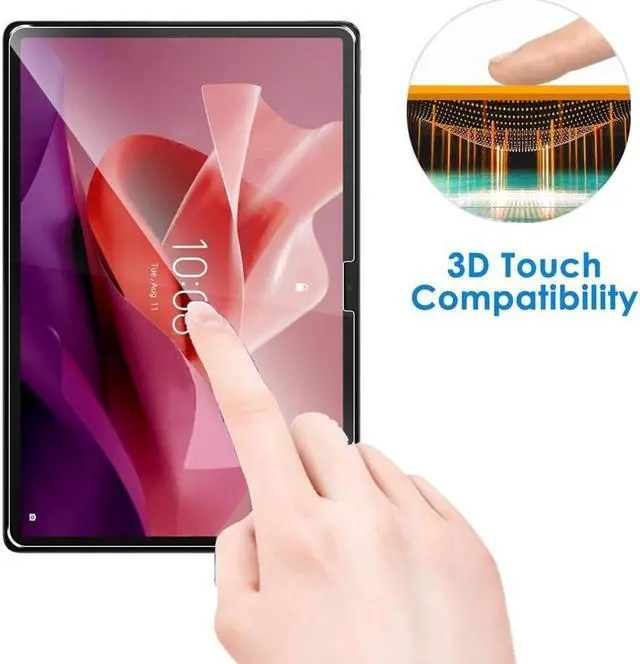 Alt view image 4 of 7 - [2-Pack] Screen Protector for Lenovo Tab P12 / Lenovo Xiaoxin Pad Pro 12.7 inch Tempered Glass Screen Protector Film, S Pen Compatible, Anti-Fingerprint, Anti-Scratch