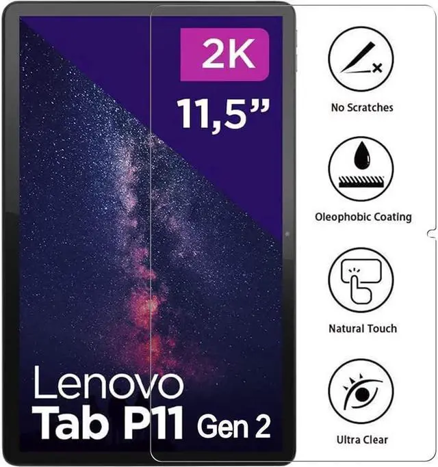 Alt view image 6 of 7 - [2-Pack] Screen Protector for Lenovo Tab P11 2nd Gen/Xiaoxin Pad Plus 11.5 inch 2023, TB-350FU/TB-350XU/TB-350XC Tempered Glass Screen Protector Film, S Pen Compatible, Anti-Fingerprint, Anti-Scratch