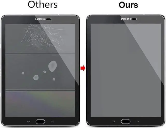 Alt view image 5 of 7 - BONAEVER [2-Pack] Screen Protector for Samsung Galaxy Tab S2 9.7 inch 2015 SM-T810 T813 T815 T817 T818 T819 Tempered Glass Screen Protector Film S-Pen CompatibleScratch Resi Standant