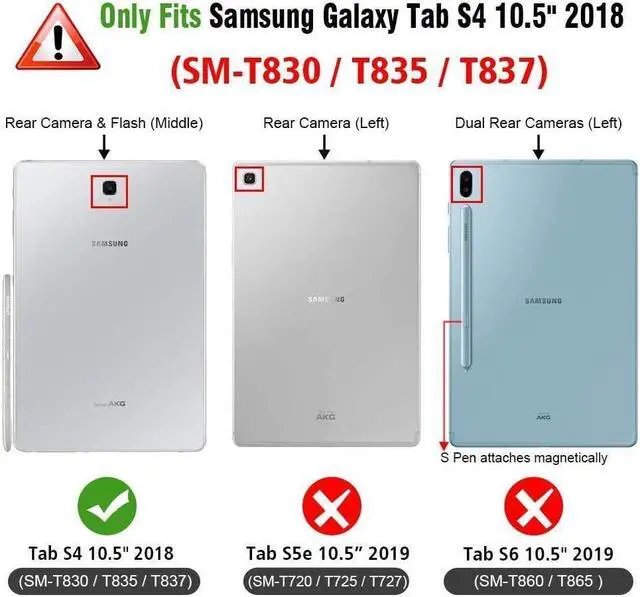 Alt view image 2 of 7 - BONAEVER [2-Pack] Screen Protector for Samsung Galaxy Tab S4 10.5 inch 2018 SM-T830/SM-T835/SM-T837 Tempered Glass Screen Protector Film S-Pen CompatibleScratch Resi Standant