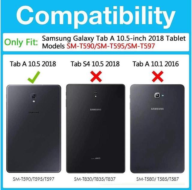 Alt view image 2 of 7 - BONAEVER [2-Pack] Screen Protector for Samsung Galaxy Tab A 10.5 inch 2018 SM-T590/SM-T595/SM-T597 Tempered Glass Screen Protector FilmScratch Resi Standant