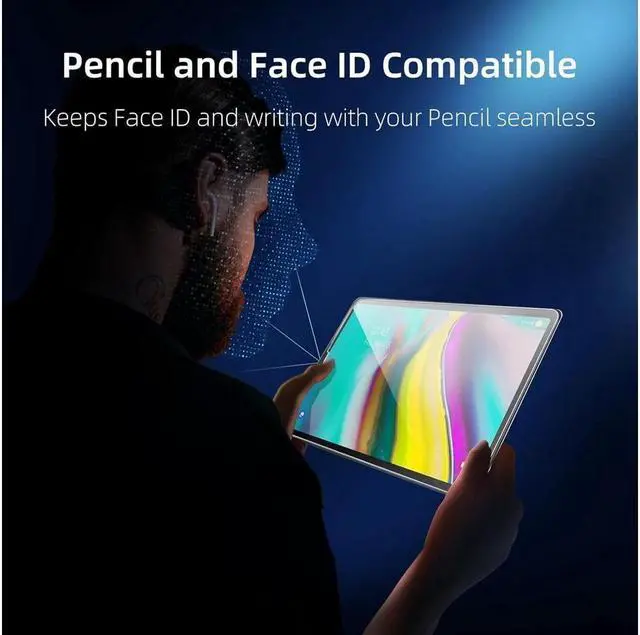 Alt view image 4 of 7 - BONAEVER [2-Pack] Screen Protector for Samsung Galaxy Tab S5e 10.5 inch 2019 SM-T720 SM-T725 SM-T727 Tempered Glass Screen Protector Film S-Pen CompatibleScratch Resi Standant