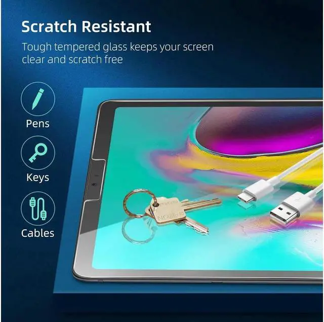 Alt view image 6 of 7 - BONAEVER [2-Pack] Screen Protector for Samsung Galaxy Tab S6 10.5 inch 2019 Model SM-T860/T865/T867 Tempered Glass Screen Protector Film S-Pen CompatibleScratch Resi Standant