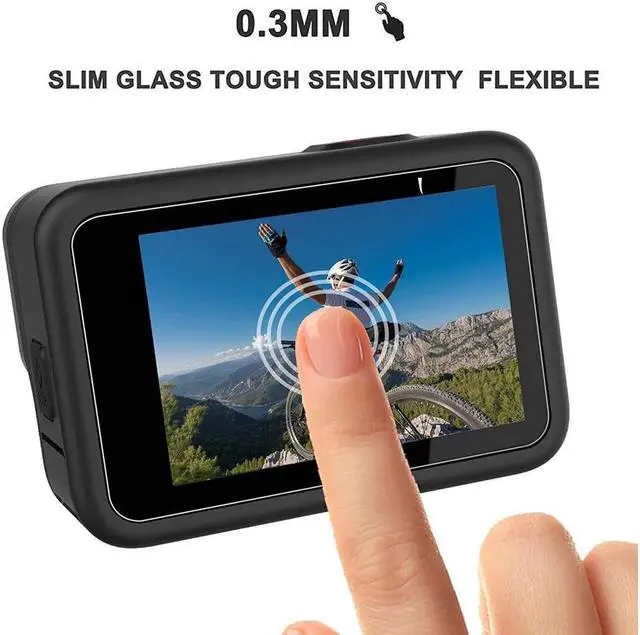 Alt view image 4 of 7 - BONAEVER [9pcs] Hero 11 10 9 Screen Protector for GoPro Hero 12 11 10 9 Black Ultra Clear Tempered Glass Screen Protector + Tempered Glass Lens Protector + Tempered Glass Front LCD Display Film