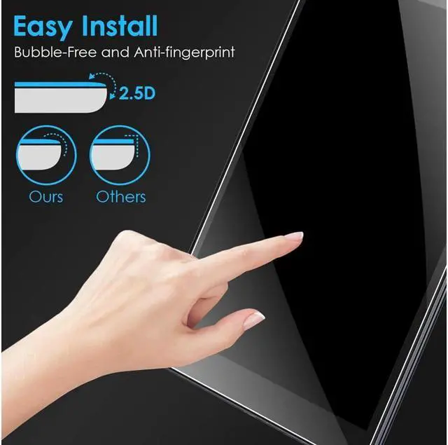 Alt view image 6 of 7 - BONAEVER [2-Pack] Screen Protector for Samsung Galaxy Tab A 8.0 inch 2019 SM-T290/T295/T297 Tempered Glass Film Ultra Clear Anti Scratch Bubble Free