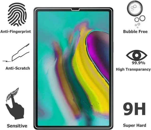 Alt view image 7 of 7 - BONAEVER [2-Pack] Screen Protector for Samsung Galaxy Tab A 10.1 inch 2019 SM-T510 T515 T517 Tempered Glass Screen Protector Film Scratch Resi Standant