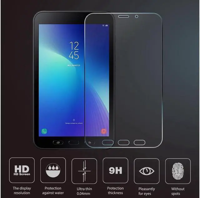 Alt view image 2 of 7 - BONAEVER [3-Pack] Screen Protector for Samsung Galaxy Tab Active 2 8.0 Inch Model SM-T395 SM-T390 Tempered Glass Screen Protector Film S-Pen CompatibleScratch Resi Standant
