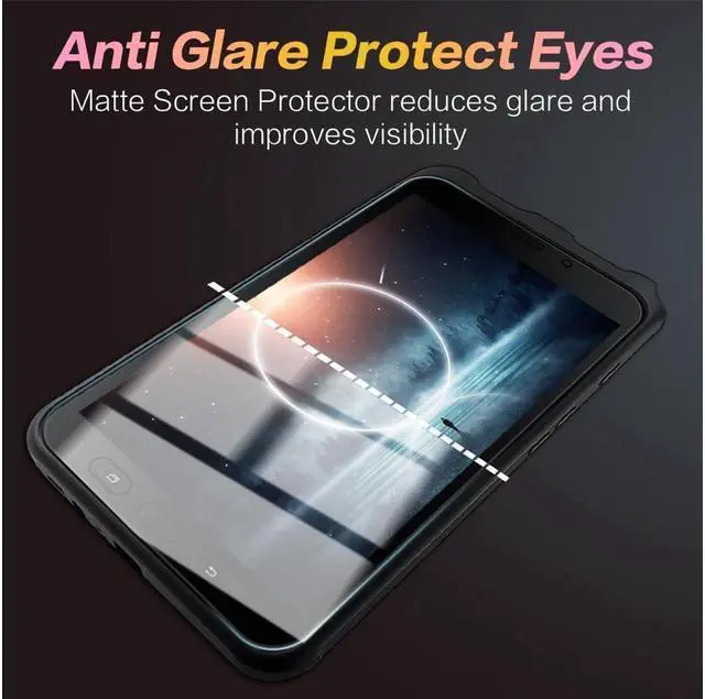Alt view image 5 of 7 - BONAEVER [3-Pack] Screen Protector for Samsung Galaxy Tab Active 2 8.0 Inch Model SM-T395 SM-T390 Tempered Glass Screen Protector Film S-Pen CompatibleScratch Resi Standant