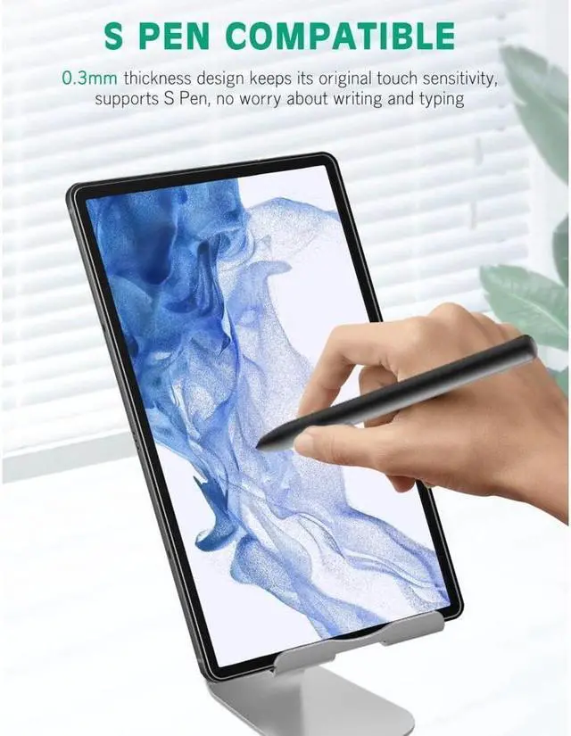 Alt view image 2 of 7 - BONAEVER [2-Pack] Screen Protector for Samsung Galaxy Tab S9 2023 / Tab S8 2022 / Tab S7 2020 11 inch HD Tempered Glass Film Compatible with S Pen Anti-Scratches Case Friendly