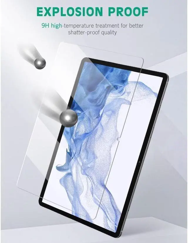 Alt view image 4 of 7 - BONAEVER [2-Pack] Screen Protector for Samsung Galaxy Tab S9 2023 / Tab S8 2022 / Tab S7 2020 11 inch HD Tempered Glass Film Compatible with S Pen Anti-Scratches Case Friendly
