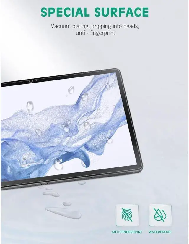 Alt view image 5 of 7 - BONAEVER [2-Pack] Screen Protector for Samsung Galaxy Tab S9 2023 / Tab S8 2022 / Tab S7 2020 11 inch HD Tempered Glass Film Compatible with S Pen Anti-Scratches Case Friendly