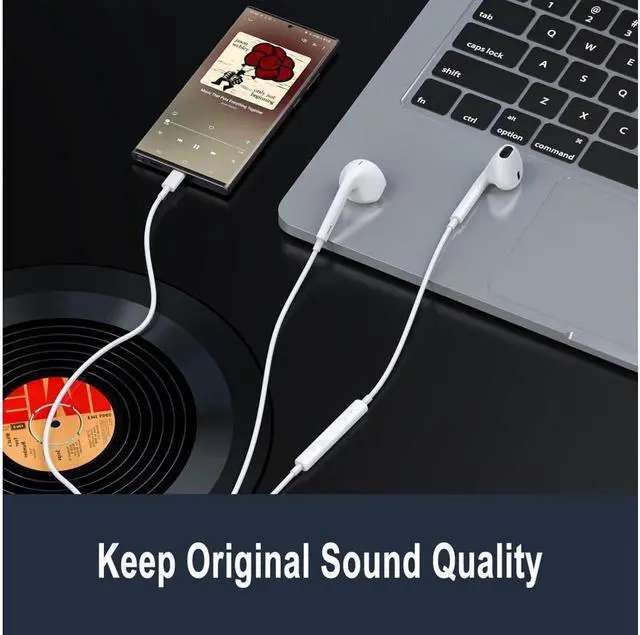 Alt view image 6 of 7 - BONAEVER 2 Pack USB C Headphones / Type C Earbuds Earphones Wired with Microphone & Remote Control Noise Cancelling Headsets for Samsung Galaxy S23/S22/S21/S20 Note 20 Google Pixel 7/6/6a/5/4 More