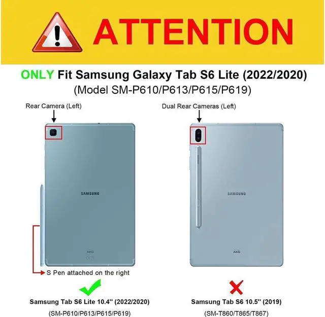Alt view image 2 of 7 - BONAEVER Keyboard Case with Wireless Mouse Combo for Galaxy Tab S6 Lite 10.4 inch 2022/2020 Model SM-P610/P613/P615/P619 Smart Folio Cover with Magnetic Wireless Keyboard Mice