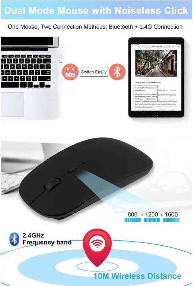 Alt view image 6 of 7 - BONAEVER Keyboard Case with Wireless Mouse Combo for Galaxy Tab S6 Lite 10.4 inch 2022/2020 Model SM-P610/P613/P615/P619 Smart Folio Cover with Magnetic Wireless Keyboard Mice