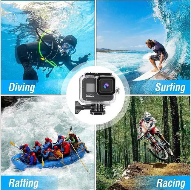 Alt view image 6 of 7 - BONAEVER Waterproof Case for GoPro Hero 12 Hero 11 Hero 10 Hero 9 Black Underwater Dive Case Housing Shell Supports 60M/196FT Deep Diving Scuba Snorkeling with Bracket Screw GoPro Accessories