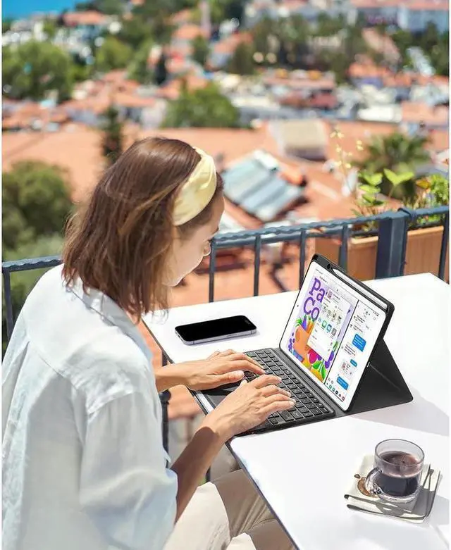 Alt view image 7 of 7 - BONAEVER Touchpad Keyboard Case for Huawei Matepad SE 10.4 Inch 2022 Model AGS5-W09 / AGS5-L09 Smart Folio Cover with Pencil Holder Magnetic Wireless Bluetooth Keyboard