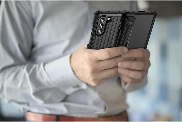 Alt view image 7 of 7 - BONAEVER Case for Samsung Galaxy Z Fold 5 5G 2023 Military-Grade Full-Body Shockproof Phone Cover Rugged Bumper Case with Built-in Screen Protector & Stand and & S Pen Slot