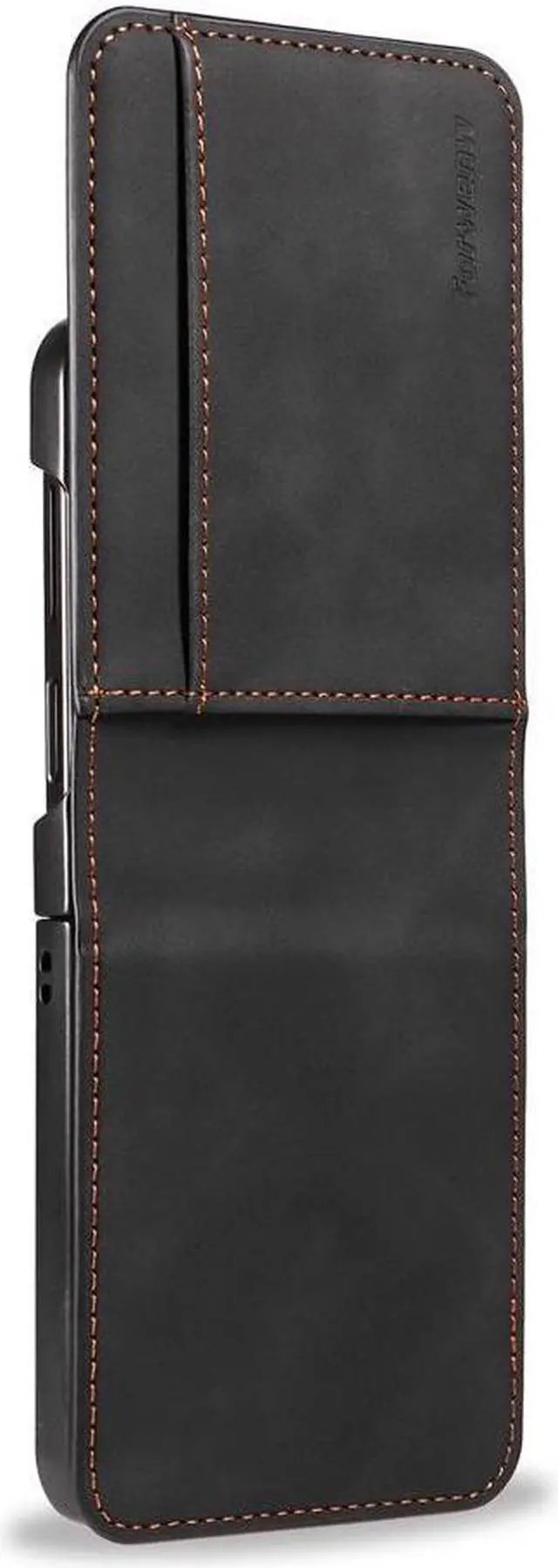 Main image of BONAEVER For Samsung Galaxy Z Flip 5 5G 2023 Case Premium PU Leather Cover with Card Holder Magnetic Shockproof Phone Cover Flip Wallet Case