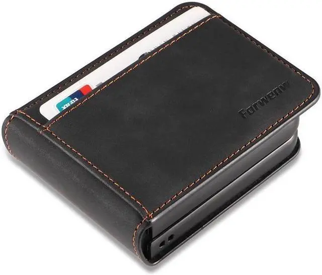 Alt view image 4 of 7 - BONAEVER For Samsung Galaxy Z Flip 5 5G 2023 Case Premium PU Leather Cover with Card Holder Magnetic Shockproof Phone Cover Flip Wallet Case