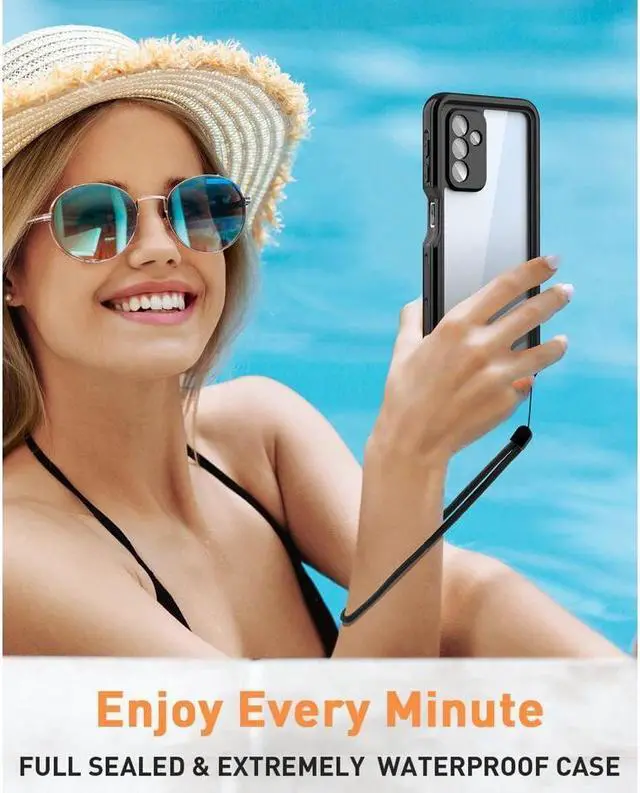 Alt view image 7 of 7 - BONAEVER For Samsung Galaxy A24 4G / Galaxy A25 5G Waterproof Case with Built-in Screen Protector Full Protection Shockproof Dustdproof Underwater Phone Cover
