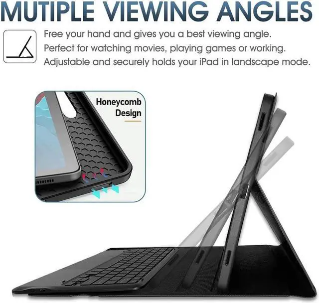Alt view image 3 of 7 - BONAEVER Bluetooth Touchpad Keyboard Case for Samsung Galaxy Tab S9 11 Inch 2023 Model SM-X710 SM-X716B SM-X718U 7 Colors Backlight Wireless Trackpad Keyboard & Slim PU Stand Cover with Pen Holder