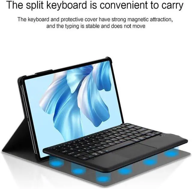Alt view image 4 of 7 - BONAEVER Touchpad Keyboard Case for Samsung Galaxy Tab S10 Ultra 2024/ S9 Ultra 2023/ S8 Ultra 2022 14.6 Inch Smart Stand Cover with Wireless Keyboard / Trackpad / Pencil Holder