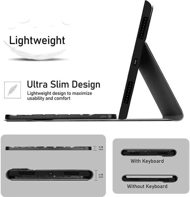 Alt view image 7 of 7 - BONAEVER Touchpad Keyboard Case for Samsung Galaxy Tab S10 Ultra 2024/ S9 Ultra 2023/ S8 Ultra 2022 14.6 Inch Smart Stand Cover with Wireless Keyboard / Trackpad / Pencil Holder