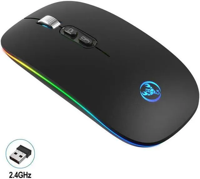 Main image of BONAEVER 2.4G Wireless Mute Office Mouse 3 Adjustable DPI Built-in 500mAh Rechargeable Lithium Battery Ergonomic Mice for PC Laptop