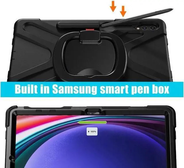 Alt view image 5 of 7 - BONAEVER Case for Samsung Galaxy Tab S10 Plus 2024 / S9 Plus 2023 / S9 FE Plus / S8 Plus 2022 / S7 FE 2021 / S7 Plus 2020 12.4 inch Protective Shockproof Cover with Rotating Stand and /Shoulder Strap