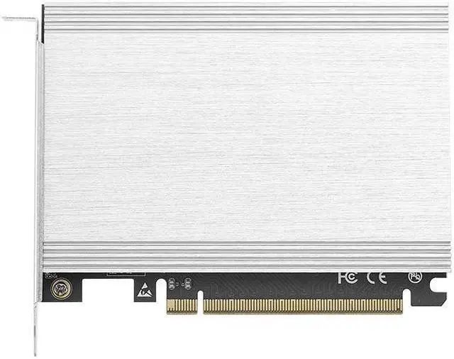 Alt view image 3 of 7 - BONAEVER Quad M.2 PCIe 4.0 / PCIe 3.0 X16 Expansion Cad with Heatsink Support 4 x PCIe NVME M.2 SSD RAID-on-CPU (VROC) in Intel Platform PCIe 4.0 RAID in AMD Platform M/B PCIe Bifurcation is Required