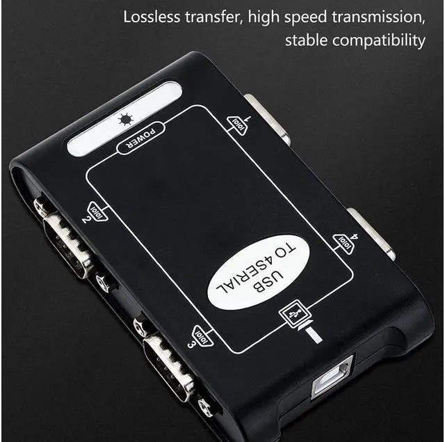 Alt view image 6 of 7 - BONAEVER USB to Serial Adapter Com Reserved Function 4 RS232 Ports Compact Design Compact Design USB to RS232 Adapter Windows Compatible Suitable for Notebook Computers