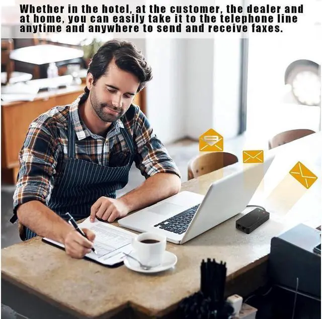 Alt view image 6 of 7 - USB 56K Voice Fax Data External V.90 V.92 Modem With Dual Ports, Compatible With Windows 98SE/2000/ME/XP/Vista/Win 7/Win 8/Win 10 Support Auto-Dial, Tone and Pulse Dialing, Auto Answer, Auto Retrain