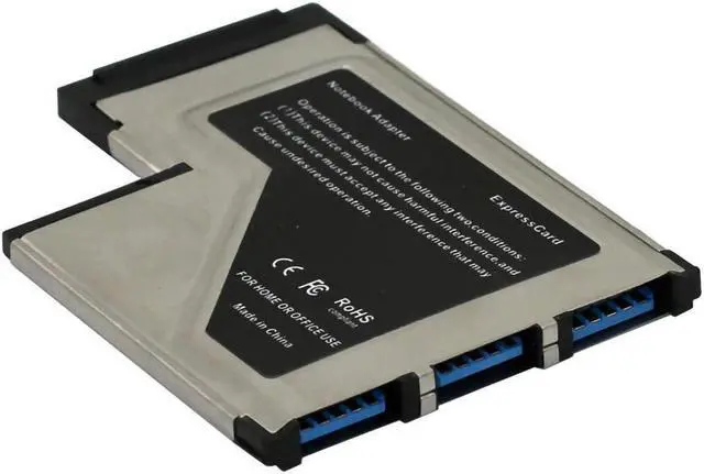 Alt view image 4 of 6 - BONAEVER 3 Ports Hidden Inside USB 3.0 to Expresscard 54mm USB3.0 Adapter Converter for Express Card Laptop Notebook PC