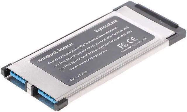 Alt view image 4 of 7 - PCI Express to USB 3.0 Dual 2 Ports PCI-E Express Card Adapter for NEC 34MM Slot ExpressCard Converter 5Gbps PCMCIA Laptop PC