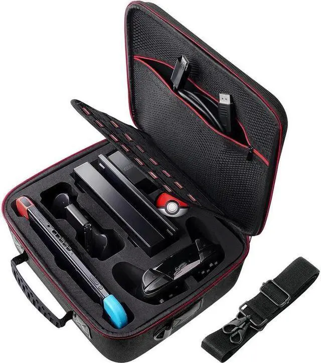 Main image of BONAEVER Carrying Storage Case for Nintendo Switch Switch OLED Model Portable Full Protection Travel Carrying Case with 21 Game Cards Storage for Switch Console Pro Controller Accessories
