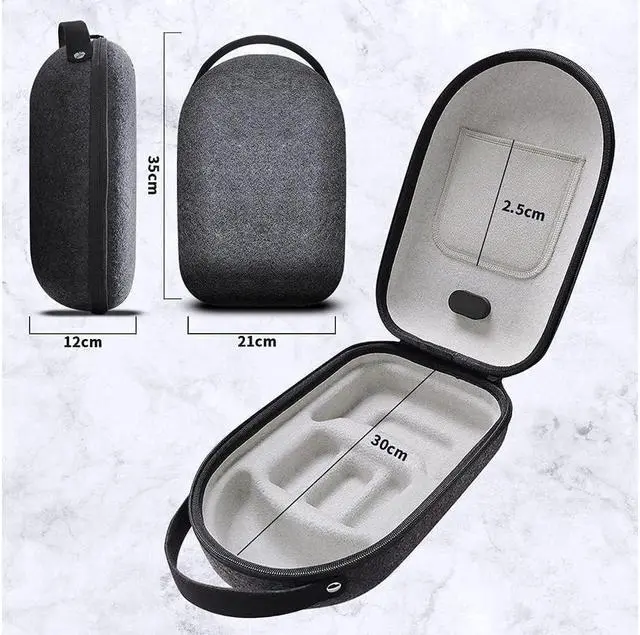Alt view image 2 of 6 - BONAEVER Hard Carrying Case for Oculus Que Stand 2 VR Gaming Headset Waterproof Shockproof Hard Storage Box Black