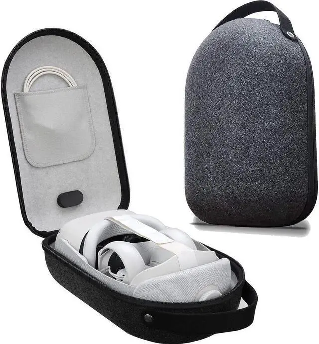 Main image of BONAEVER Hard Carrying Case for Oculus Que Stand 2 VR Gaming Headset Waterproof Shockproof Hard Storage Box Black