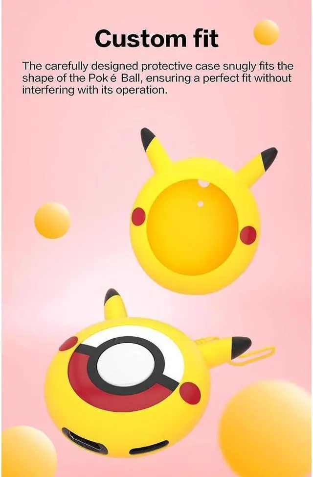 Alt view image 2 of 7 - BONAEVER Protective Silicone Case for Pokémon Go Plus + 2023 Cover Case for Pokemon Go Plus Plus with Wri Stand Strap Yellow