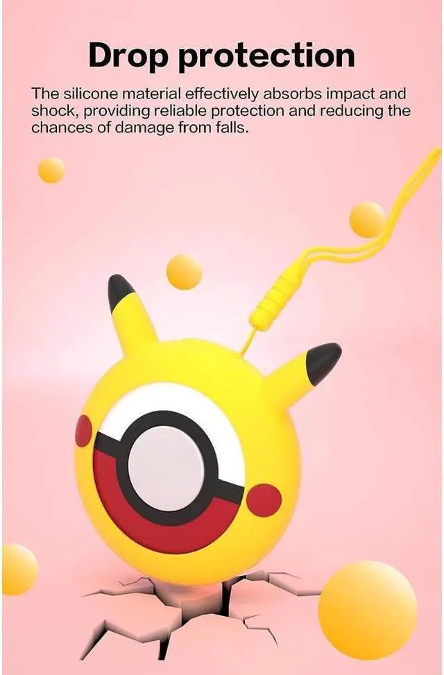 Alt view image 6 of 7 - BONAEVER Protective Silicone Case for Pokémon Go Plus + 2023 Cover Case for Pokemon Go Plus Plus with Wri Stand Strap Yellow