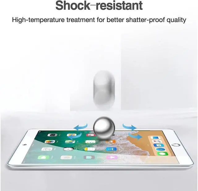 Alt view image 6 of 7 - BONAEVER [2 Pack] Tempered Screen Protector For iPad 9.7 inch 2018 & 2017 / iPad Pro 9.7 / iPad Air 2 / Air 1 Tempered Glass Film Protector Face ID & Apple Pencil & Case Compatible