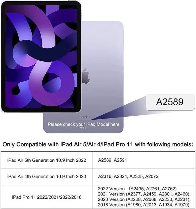 Alt view image 2 of 7 - BONAEVER [2 Pack] Tempered Screen Protector For iPad Air 4 Air 5 Generation 10.9 inch 2022 2020 iPad Pro 11 Inch 2022 2021 2020 2018 Face ID & Apple Pencil & Case Compatible