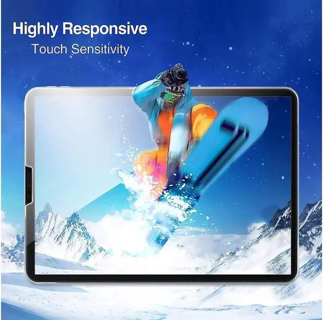 Alt view image 4 of 7 - BONAEVER [2 Pack] Tempered Screen Protector For iPad Air 4 Air 5 Generation 10.9 inch 2022 2020 iPad Pro 11 Inch 2022 2021 2020 2018 Face ID & Apple Pencil & Case Compatible