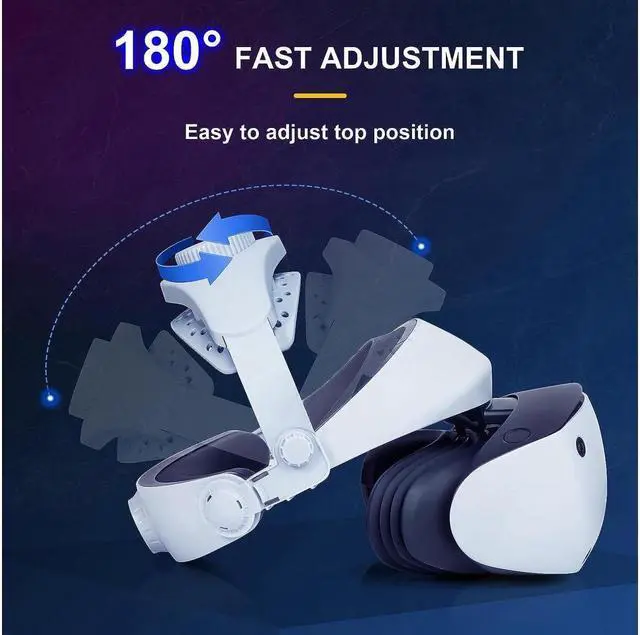 Alt view image 3 of 6 - BONAEVER Adjustable Head Strap for Play Station VR2 Reduced Pressure PSVR2 Strap Enhanced Support Comfort in VR Headset Compatible with PS5 VR2
