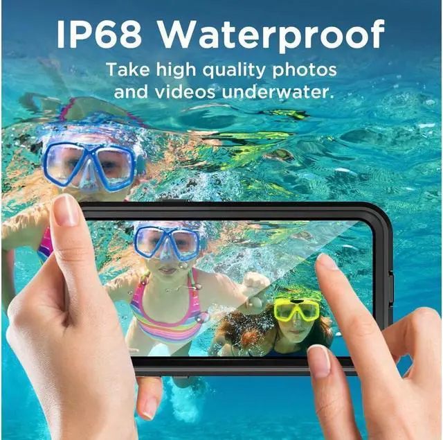 Alt view image 4 of 7 - BONAEVER for iPhone 14 Case Waterproof Compatible with Magsafe Magnetic Protective iPhone 14 Phone Case Water Proof Mag Safe Magnet Shockproof Clear with Screen Protector