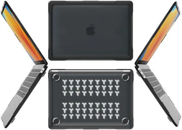 Alt view image 5 of 7 - BONAEVER Compatible with MacBook Air 13 inch Case 2022 2021-2018 Release A2337 M1 A2179 A1932 Retina Display Touch ID Rugged Hard Shell Shockproof Cover with Keyboard Skin
