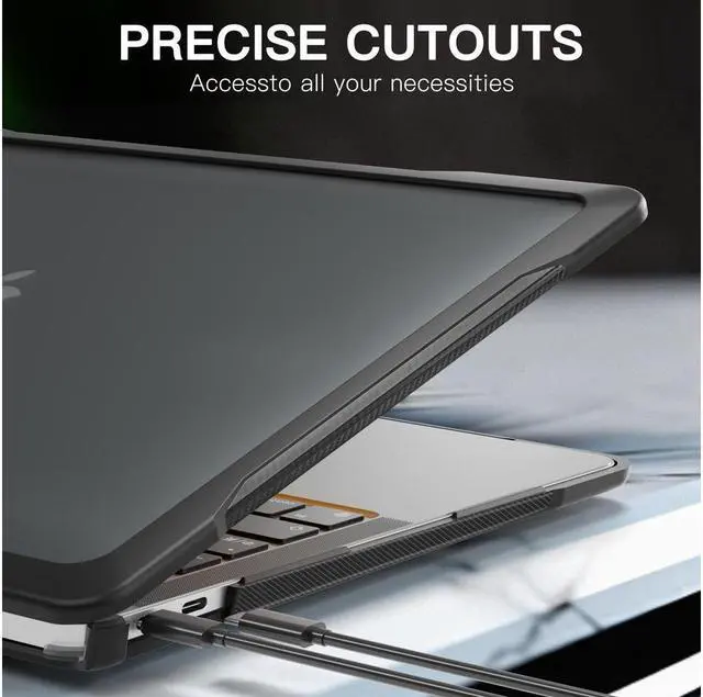 Alt view image 3 of 7 - BONAEVER Compatible with MacBook Air 13 inch Case 2022 2021-2018 Release A2337 M1 A2179 A1932 Retina Display Touch ID Rugged Hard Shell Shockproof Cover with Keyboard Skin