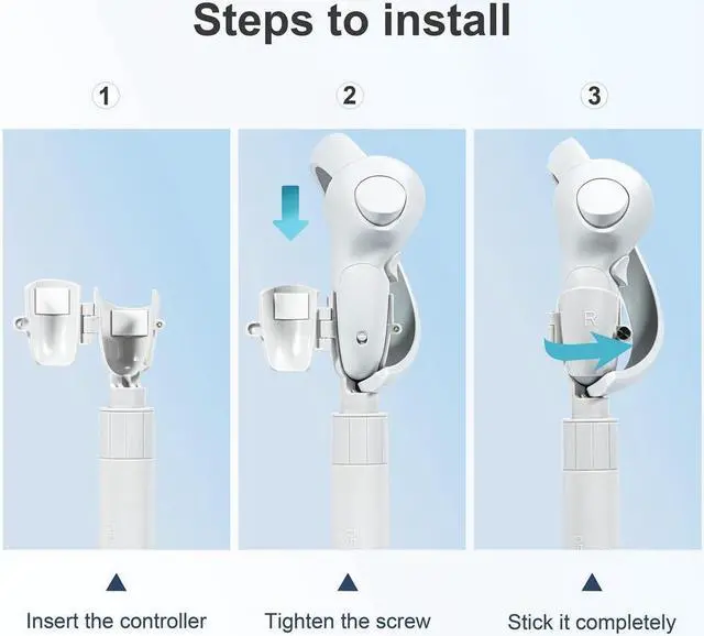 Alt view image 3 of 7 - BONAEVER Extension Grips for PICO 4 Accessories Extension Handle for PICO 4 Controllers Accessory for Beat Saber/Gorilla Tag Long Arms/Golf Club VR Handle Attachments Compatible with Playing VR Games