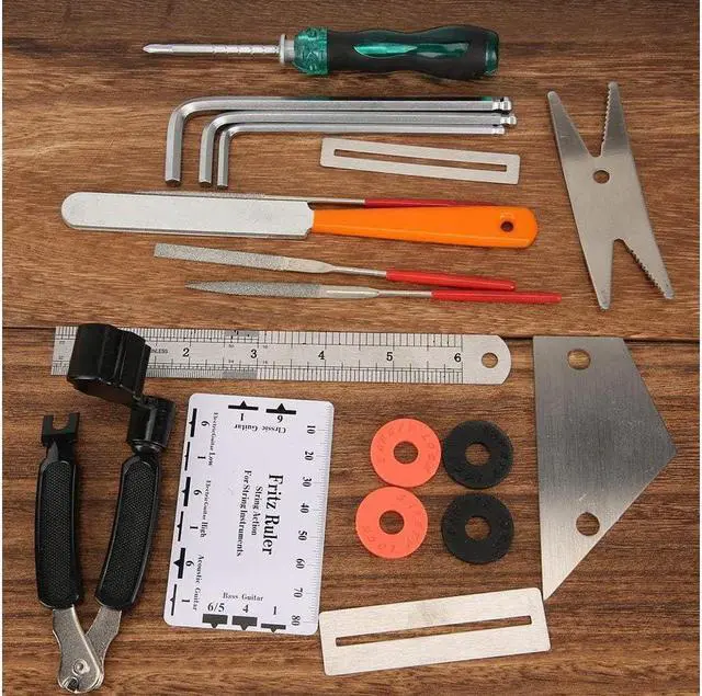 Alt view image 3 of 7 - BONAEVER Guitar Repairing Tools Hex Wrench In Standrument Maintenance Tool Kit Gauge Measuring Accessories Gift for M olins for Ukulele for Craftsmen for Bass